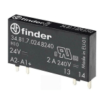 FINDER - RELAIS À SEMI-CONDUCTEURS 34.81.7.024.8240 TENSION DE CONTACT (MAX.): 275 V/AC À COMMUTATION AU ZÉRO DE TENSION 1 PC(S) S72556