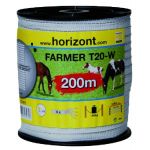 RUBAN FARMER T20-W 20MM BLANC 4 INOX 200M