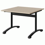 TABLE MALIBU 80X80 T3 DL ST ISOSON BEIG 1460/BEIGE NOIR 9005