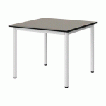 TABLE MALIBU 80X80 T4 4P STRA ANTIB GRIS U727/NOIR BLC 9016