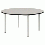 TABLE MALIBU Ø 120 T3 4P STRA BLC SEL W911/NOIR BLC 9016