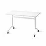 TABLE RABATTABLE POLLY L.120 X P.70 CM PLATEAU BLANC - BLANC