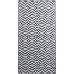 VIDAXL - TAPIS D'EXT�RIEUR BLANC ET NOIR 120X180 CM PP