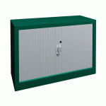 ARMOIRE À RIDEAUX LARGEUR 100 HAUTEUR 69 CM TURQUOISE-BLANC - MANUTAN COLLECTIVITÉS