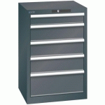 ARMOIRE NOIR 564X572X850 AVEC 5 TIR. 75KG _ 14.256.060 - LISTA