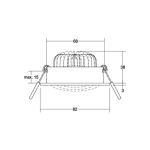 BRUMBERG BB34 SPOT ENCASTRÉ LED NON DIMMABLE BLANC