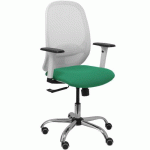 CHAISE DE BUREAU CILANCO BRAS RÉGLABLE CHROMÉ-VERT ÉMERAUDE - PIQUERAS Y CRESPO