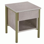 CHEVET 1 TIROIR ALBA 38X38X46 CM BÉTON CACTUS - MANUTAN COLLECTIVITÉS