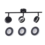 LINDBY SPOT JYLA, NOIR, 2.700 K, À 2 LAMPES, GX53