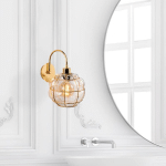 OPVIQ APPLIQUE MURALE SAFDERUN 402-A, OR, DIFFUSEUR EN VERRE CLAIR