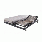PACK LIT ÉLECTRIQUE SWING + MATELAS TANARO  MARRON 90+90X200 CM