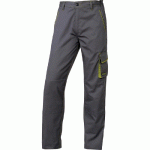 PANTALON DE TRAVAIL POLYCOTON GRIS ET VERT PANOSTYLE, DELTAPLUS, TAILLE XL