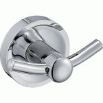 PATÈRE EN INOX - DOUBLE - PORTE-PEIGNOIRE JVD