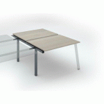 PÔLE DE 2 BUREAUX ECLA CHÊNE GRIS L 120 X P 80 CM PIÈTEMENT MÉTAL ANTHRACITE - ÉLÉMENT SUIVANT