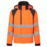 PORTWEST CD860 VESTE DE PLUIE WX2 ECO HV ORANGE/NOIR - TAILLE S