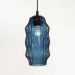 SELÈNE SUSPENSION ORIGAMI EN VERRE, BLEU