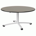 TABLE MALIBU Ø 120 T3 PC STRA ANTIB GRIS U727/NOIR BLC 9016