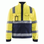 VESTE HAUTE VISIBILITÉ JAUNE FLUORESCENT/MARINE TAILLE XS - BLAKLADER