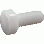 VIS À TÊTE HEXAGONALE - FILETAGE MÉTRIQUE - 6 MM X 30 MM - NYLON - PAR 200 BRICOZOR