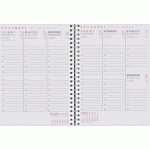 AGENDA MODERNE - RECHARGE AGENDA - SPIRALÉ - 2026 - INT ABSEM - AB SEM - SEMAINIER HORIZONTAL - MULTILINGUE - 12 MOIS DE JANV À DÉC. - 15X21 CM - TRANCHE DORÉE