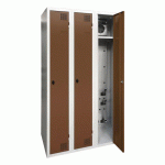 ARMOIRE SÉCHANTE IP 3 COLONNES À MORAILLON MARRON - MANUTAN COLLECTIVITÉS