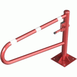 BARRIÈRE PIVOTANTE À CHEVILLER BLOCAGE-ROUGE/BLANC-1500MM - SCHAKE