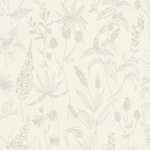 PAPIER PEINT BLANC ET BEIGE | PAPIER PEINT FEUILLE & FLEUR PAILLETÉ | PAPIER PEINT COULOIR & CHAMBRE | PAPIER PEINT CLAIR INTISSÉ - 10,05 X 0,53 M