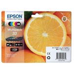 EPSON CARTOUCHE D'ENCRE ORANGE 33 (C13T33374010) - CLARIA PREMIUM INK - MULTIPACK - COULEUR: NOIR, CYAN, JAUNE, MAGENTA; NOIR PHOTO