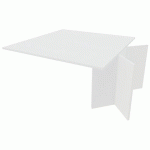 EXTENSION 140 X 140 CM POUR TABLE OVALE BLANC - MANUTAN
