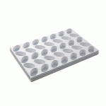 MULTIMOULE PLAQUE POLYSTYRÈNE 35 MOULES OVALES 8.5X5 CM