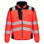 PORTWEST T402 SOFTSHELL HAUTE-VISIBILITÉ PW3 ROUGE/NOIR - TAILLE M