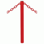 POTELET PROVINCE Ø76 MM CHAINES 2 ANNEAUX INOX ROUGE 3020 - PROCITY