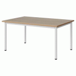 TABLE MALIBU 120X80 T3 4P STRA ALAISÉ CHÊNE 1146/BLC 9016
