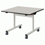 TABLE MALIBU RAB. 80X80 T3 DL ST BLC SEL W911/NOIR BLC 9016