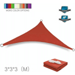 VOILE D'OMBRAGE JARDIN PISCINE PROTECTION UV TRIANGLE 333(M) ROUGE