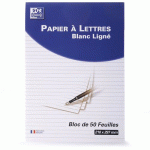 BLOC DE CORRESPONDANCE ENDOSSÉ A4 100P 80G LIGNÉ 8MM - OXFORD