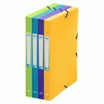 CHEMISE BOX OXFORD MEMPHIS PLASTIQUE 24X32 CM DOS 2,5 CM - COULEURS MODE ASSORTIES - LOT DE 12