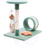 FUDAJO ARBRE À CHAT AVEC JOUETS ET TUNNEL ARBRE DE GRATTAGE VERT POUR CHATS MEUBLE AVEC SOURIS - GRÜN