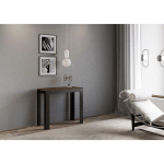 ITAMOBY - CONSOLE EXTENSIBLE 90X40/196 CM PETITE LIGNE EVOLUTION NOYER STRUCTURE ANTHRACITE