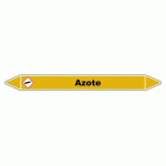 LOT DE 5 - MARQUEUR DE TUYAUTERIE - AZOTE - NFX 08-105 - VINYLE LAMINÉ 450 X 52 MM