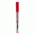 LOT DE 6 - DARWI MARQUEUR PEINTURE SUR CÉRAMIQUE À FROID POINTE CONIQUE FINE 2MM - CARMIN