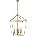 SUSPENSION 4 LAMPES DESIGN FORME DE CAGE TRAVINO MÉTAL OR - OR