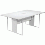TABLE DE RÉUNION RAZOR 180 CM - BLANC - PIEDS BLANC - ARTARREDI