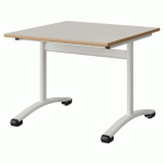 TABLE MALIBU 80X80 T4 DL STRA ALAISÉ BLC SEL W911/BLC 9016
