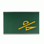 TABLEAU SIMPLE AIR+ 1 X 2 M - ÉMAILLÉ VERT - CADRE ALU ANODISÉ - MANUTAN COLLECTIVITÉS