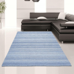 UNAMOURDETAPIS - 120X170 - TAPIS KILIM LOFODI BLEU 120X170 EN POLYESTER DOUX ET SOYEUX - BLEU