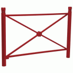BARRIÈRE PROVINCE ROSACE 1.57 M CITY - ZINC ROUGE FONCÉ 3004 - PROCITY