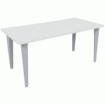 BUREAU EVIDENCE L.140 X P.80 CM BLANC PIED ALU - VINCO