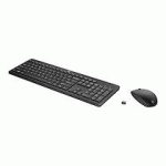 HP 230 WL MOUSE+KB COMBO FR CLAVIER SOURIS INCLUSE BUREAU RF SANS FIL NOIR
