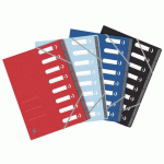 LOT DE 15 - TRIEUR STANDARD OXFORD A4 8 POSITIONS COUVERTURE CARTE ASSORTIS
